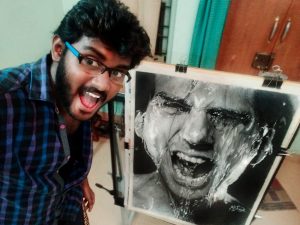 Arun Prakash sketching artist