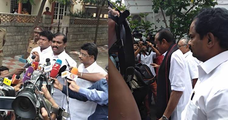 velmurugan and vaiko in karunanidhi house