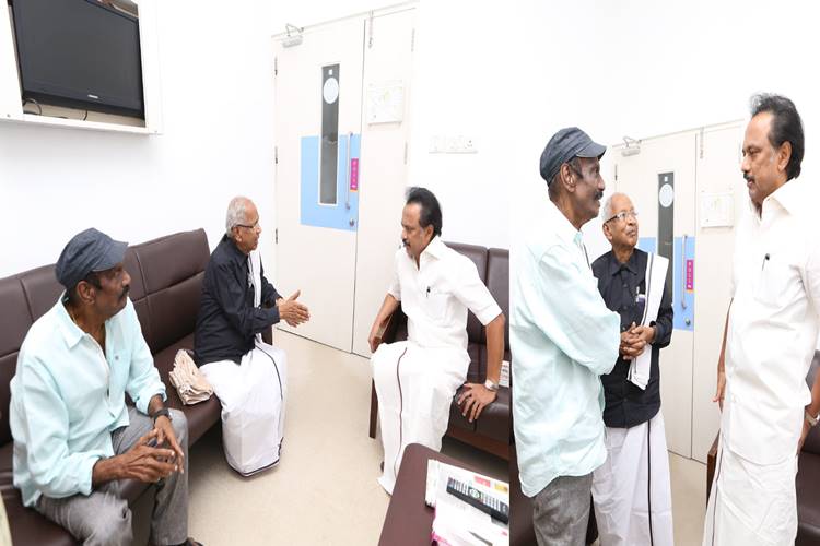 M Karunanidhi Health, கருணாநிதி goundermani in kauvery hospital
