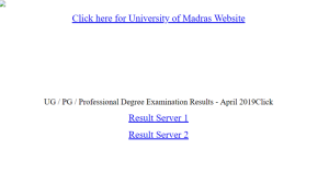 Madras university results @unom.ac.in: சென்னை பல்கலைக்கழகம் தேர்வு முடிவுகள்