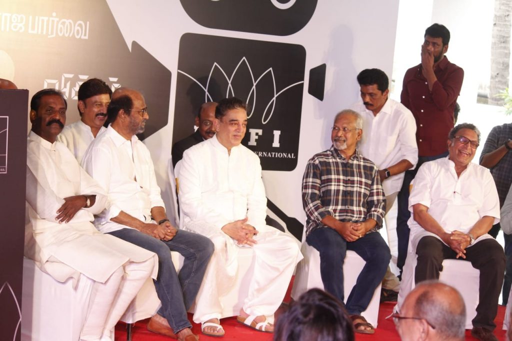 kamal haasan, Rajinikanth balachander statue opening