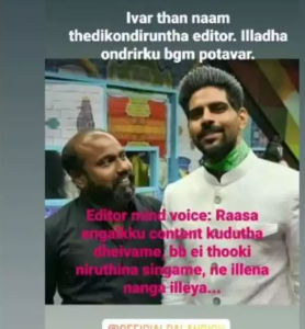 Bigg Boss Editor photo Balaji murugadoss Tamil News